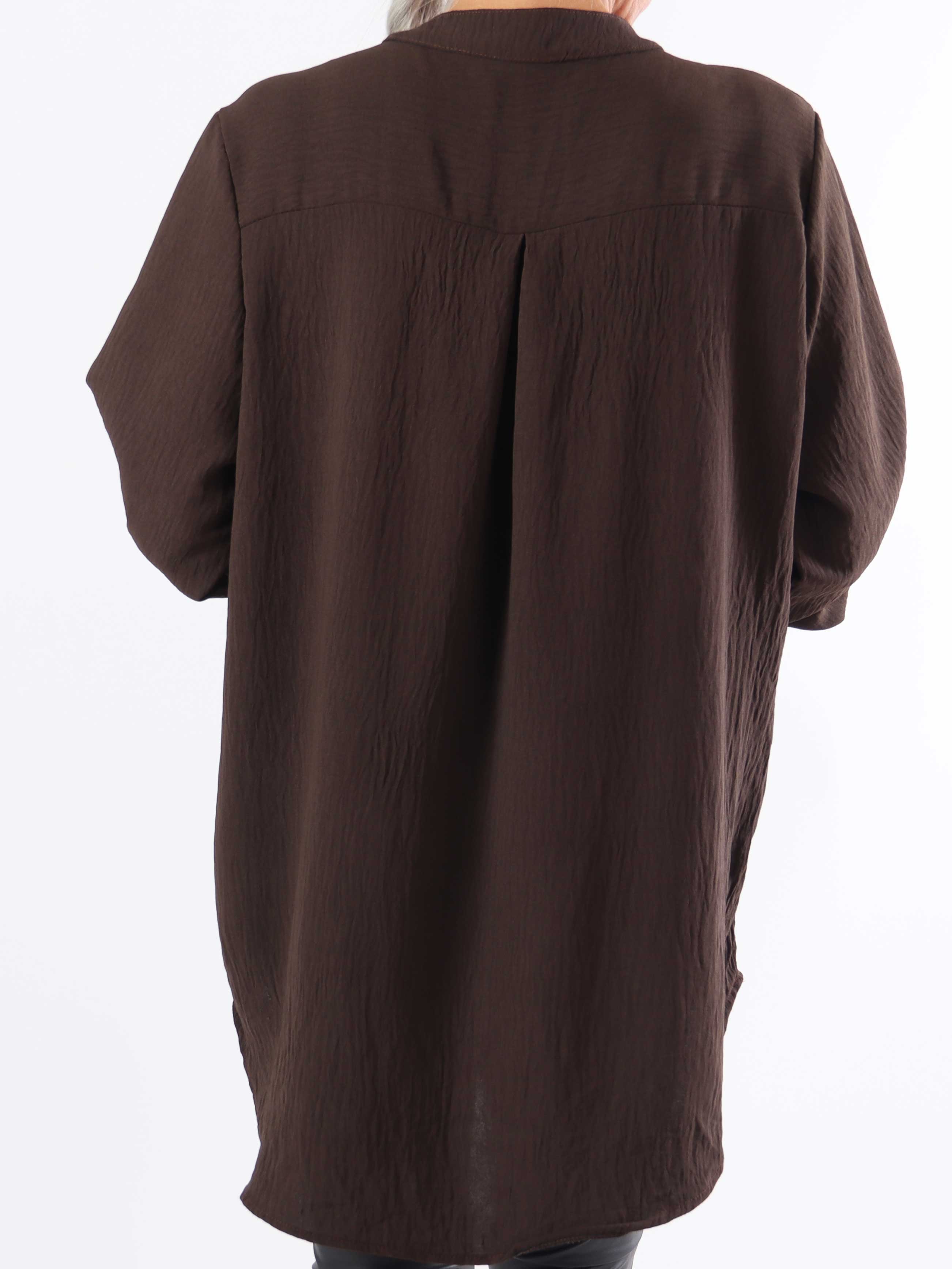 Vanesa Plain - Ensfarvet plus size tunika i viskose (bestseller)